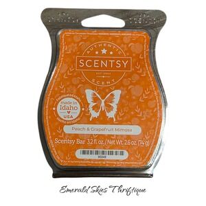 Scentsy peach and grapefruit Mimosa wax melt bar. Free shipping